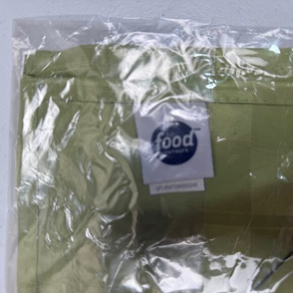 Food Network Stain-Resistant Microfiber Check Napkin Green Kiwi Set of 4 Cloth - Picture 3 of 5